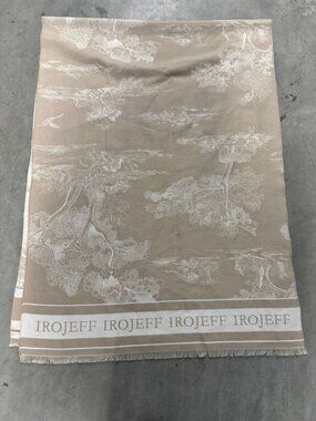 Women IROJEFF Toile de Jouy Scenic Print Sand/Beige scarf (A1)
